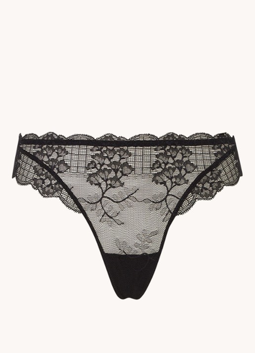 Simone Pérèle Reve tanga van kant - voorkant 3 zwart