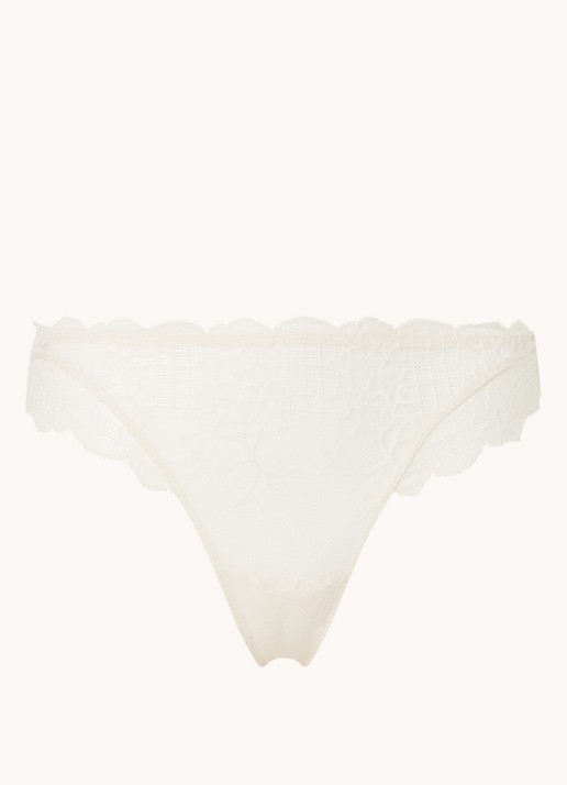 Simone Pérèle Reve tanga van kant - voorkant 2 lichtroze