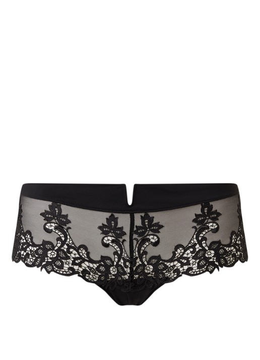 Simone Pérèle Saga shorty met kant - voorkant zwart