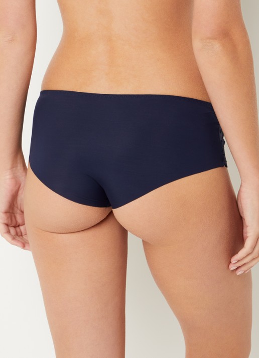 Simone Pérèle Saga slip met kant en mesh  - achterkant 3 donkerblauw
