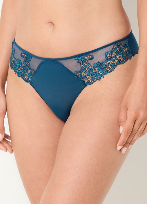 Simone Pérèle Saga slip met mesh en borduring
