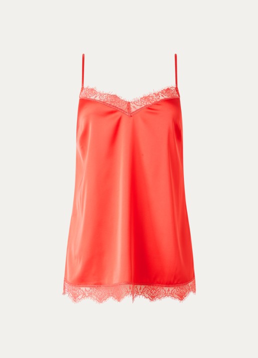 Simone Pérèle Satin Secrets top met kant - voorkant 2 rood