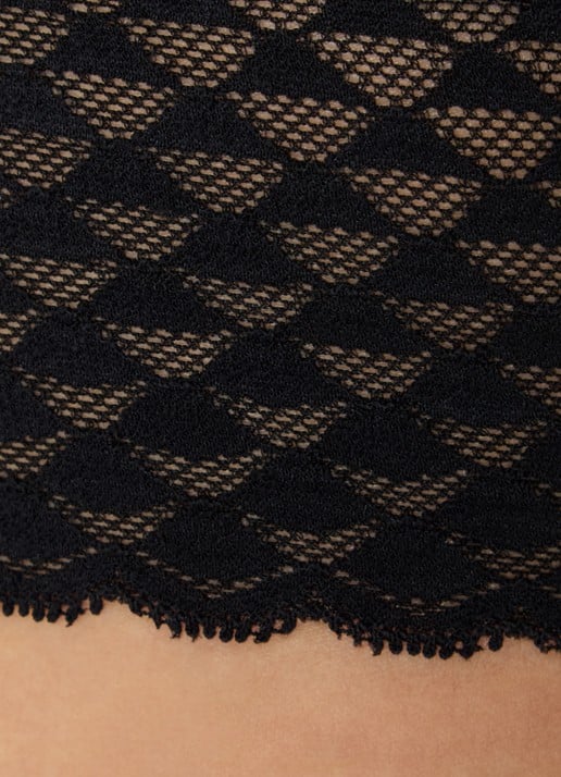 Simone Pérèle Shorty met borduring - detail 4 zwart