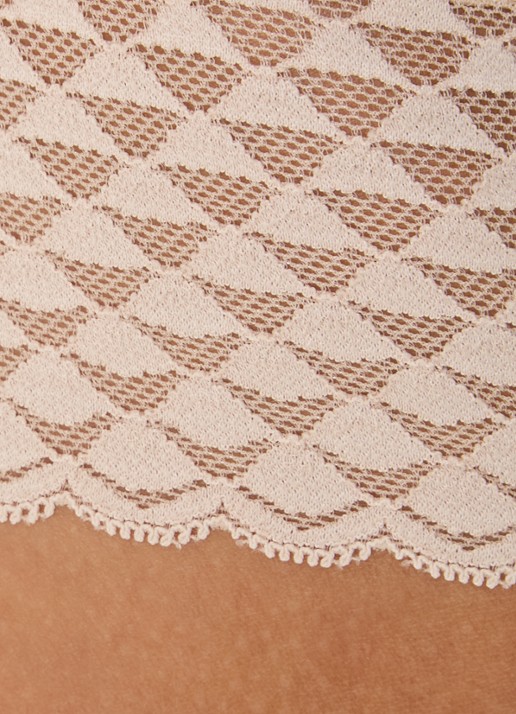 Simone Pérèle Shorty met borduring - detail 2 beige