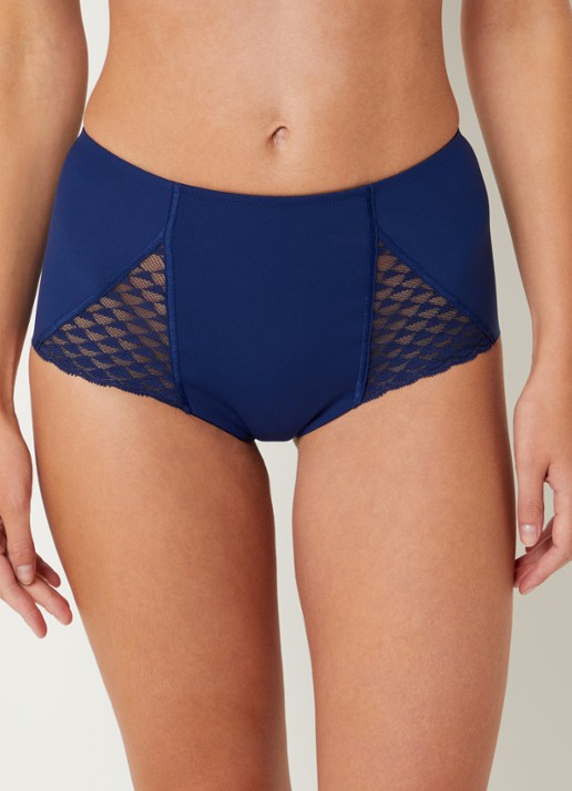 Simone Pérèle Subtle shorty met details van kant - voorkant 3 donkerblauw