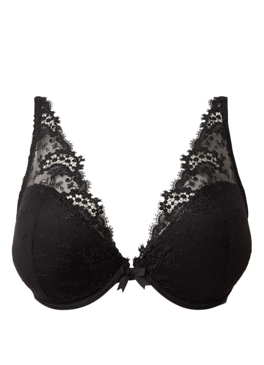 Simone Pérèle Wish push-up bh met kant - voorkant 2 zwart