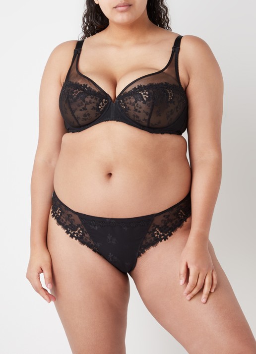 Simone Pérèle Wish string - voorkant 4 zwart