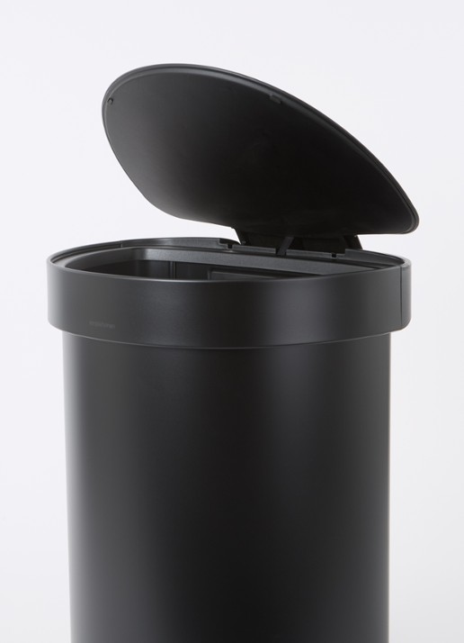 Simplehuman Line Pocket pedaalemmer 45 liter - voorkant 2 zwart