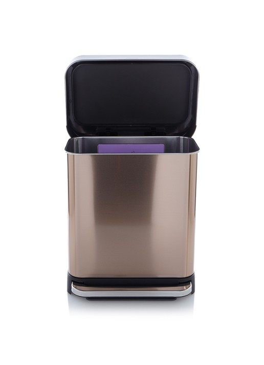 Simplehuman Pedaalemmer van roestvrij staal CW2032 - detail roségoud