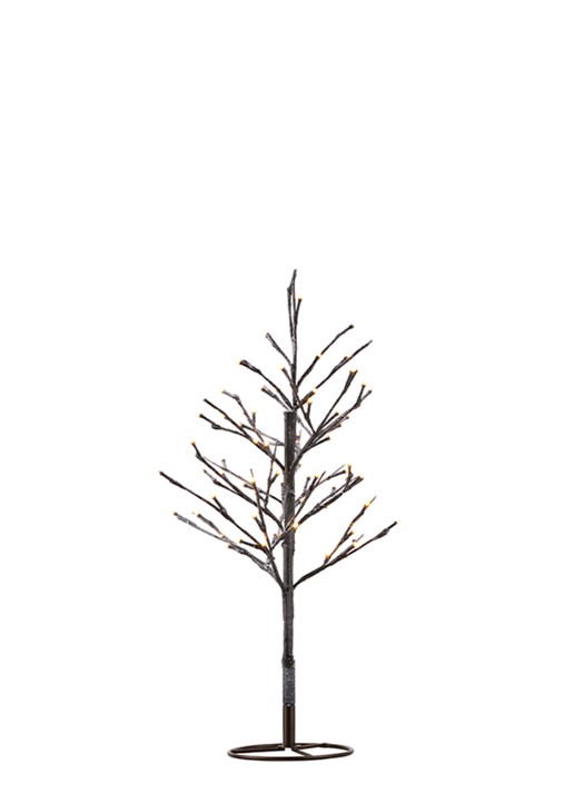 Sirius Alex Tree kunstkerstboom met LED verlichting 90 cm - voorkant bruin