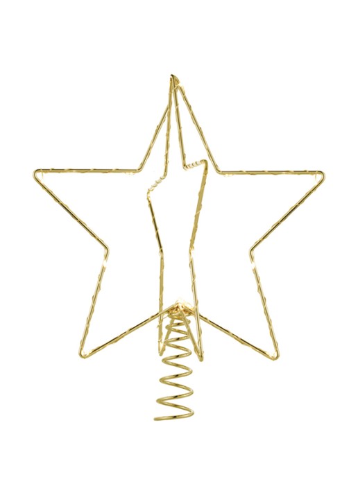 Sirius Christina piek met LED verlichting 25 cm - voorkant goud
