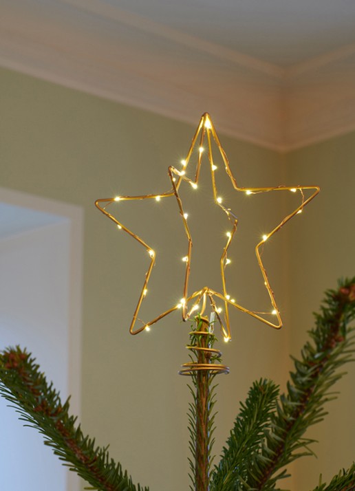 Sirius Christina piek met LED verlichting 25 cm - voorkant 2 goud