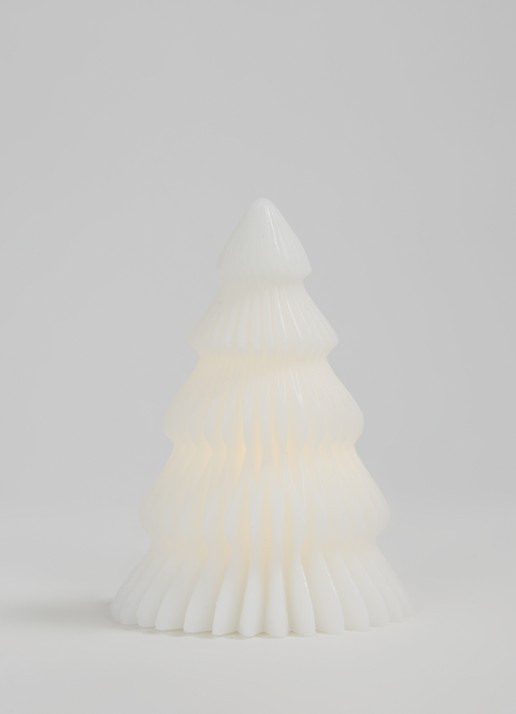 Sirius Claire kerstboom met LED verlichting 16 cm - voorkant 3 wit