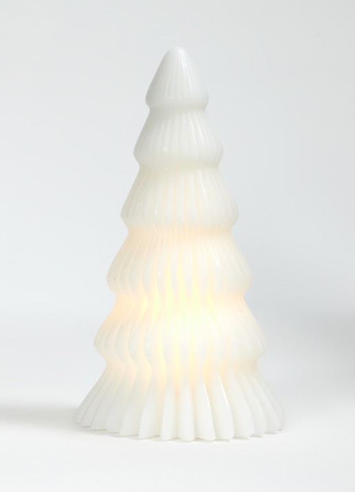 Sirius Claire kerstboom met LED verlichting 19 cm - voorkant 3 wit