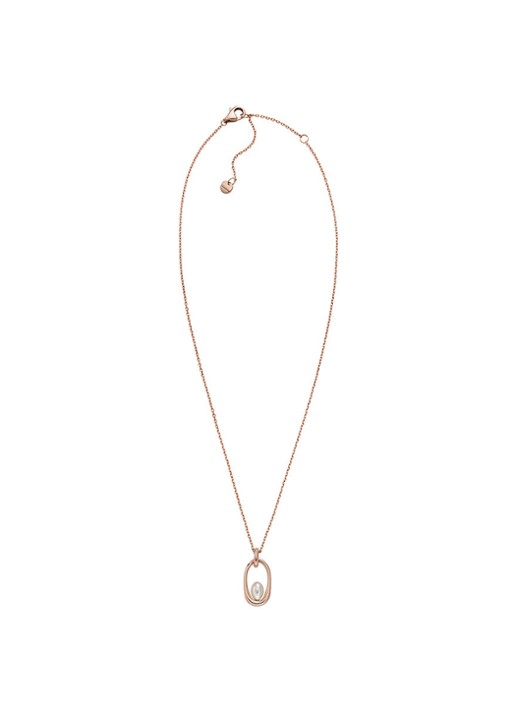 Skagen Agnethe ketting met parel SKJ1749791 - detail roségoud
