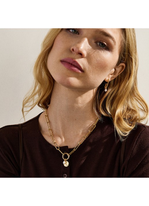 Skagen Agnethe Pearl ketting verguld SKJ5024710 - detail 3 goud