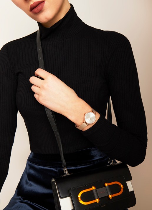 Skagen Albuen horloge SKW2151 - voorkant 2 roségoud