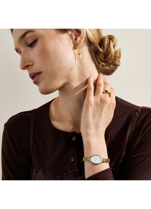 Skagen Anita Oval horloge SKW3183 - detail 5 goud