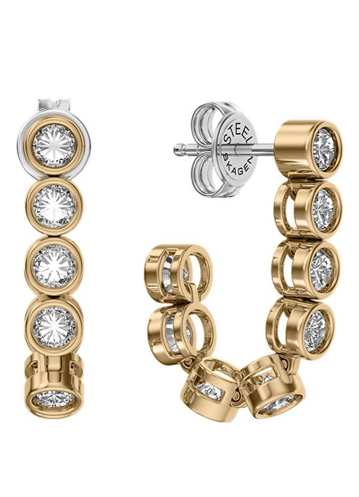 Skagen Moderne Glitz oorringen verguld SKJ5023710 - detail 3 goud