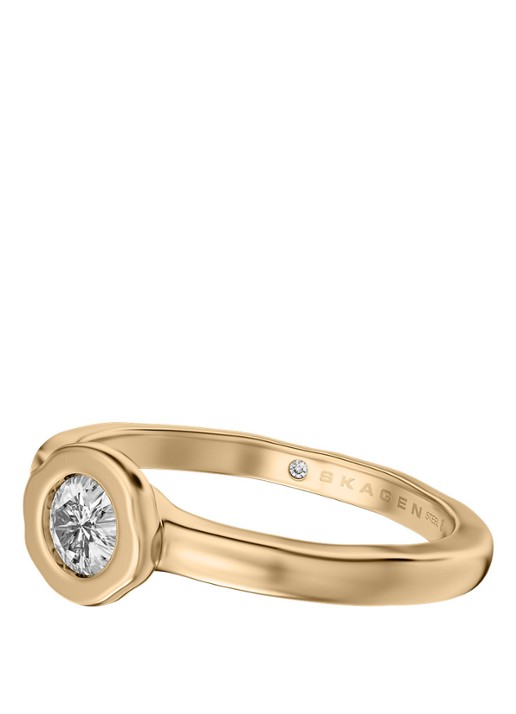 Skagen Moderne Glitz ring verguld SKJ5028710 - detail 2 goud