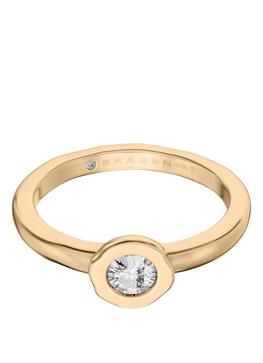 Skagen Moderne Glitz ring verguld SKJ5028710 - detail 3 goud