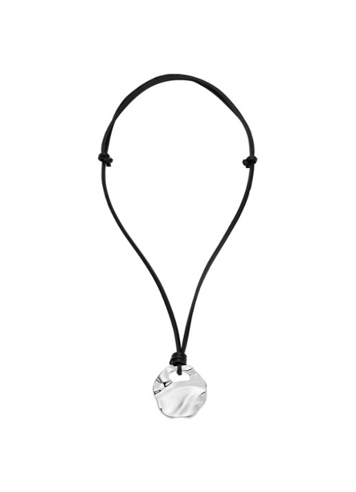 Skagen Moderne Stak ketting van leer SKJ1898040 - detail 2 zilver
