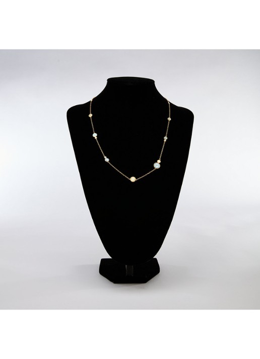 Skagen Sofie Sea Glass ketting SKJ1895710 - detail 3 goud
