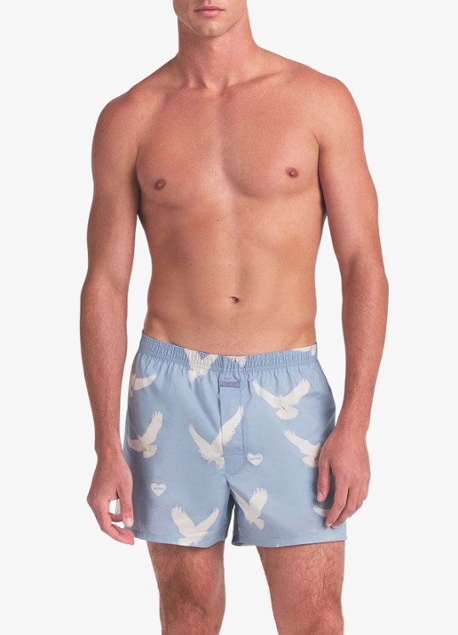 SKIMS Aero boxer met print - voorkant 2 beige