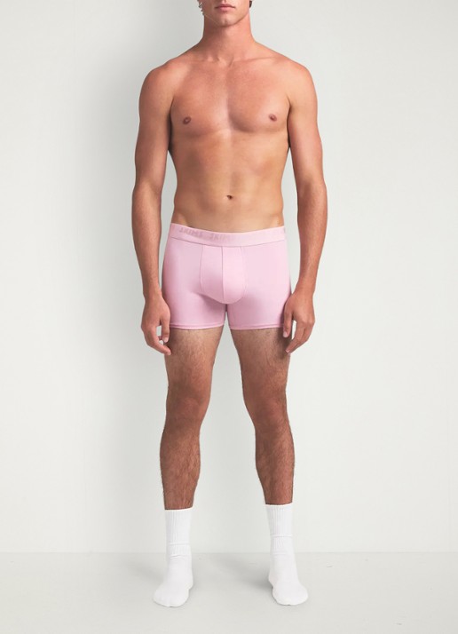 SKIMS Boxershort met logoband in 3-pack - voorkant roze
