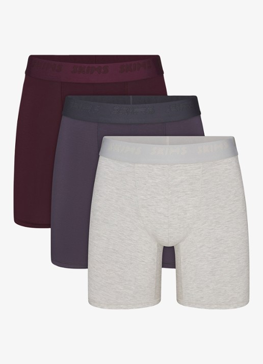 SKIMS Boxershort met logoband in 3-pack - voorkant 4 grijs
