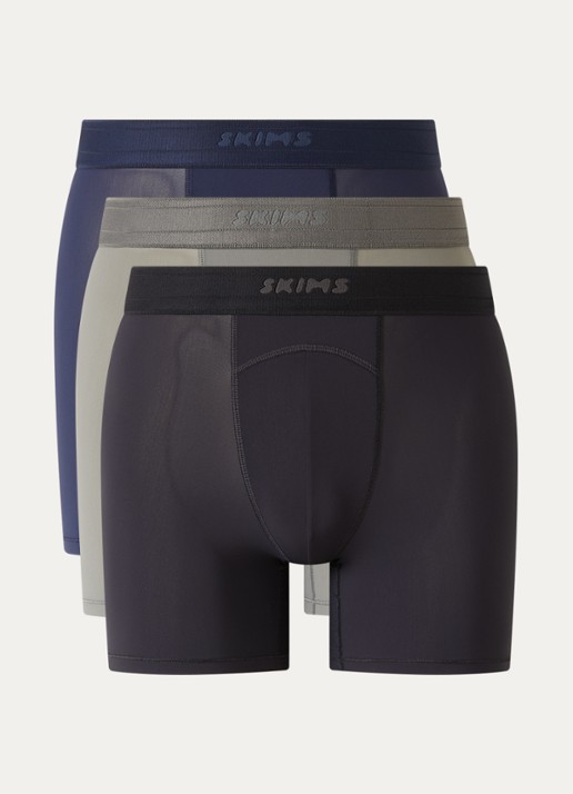 SKIMS Boxershort met logoband in 3-pack
