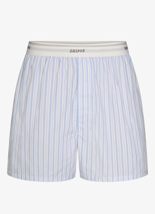 SKIMS Boxershort met logoband - voorkant blauw