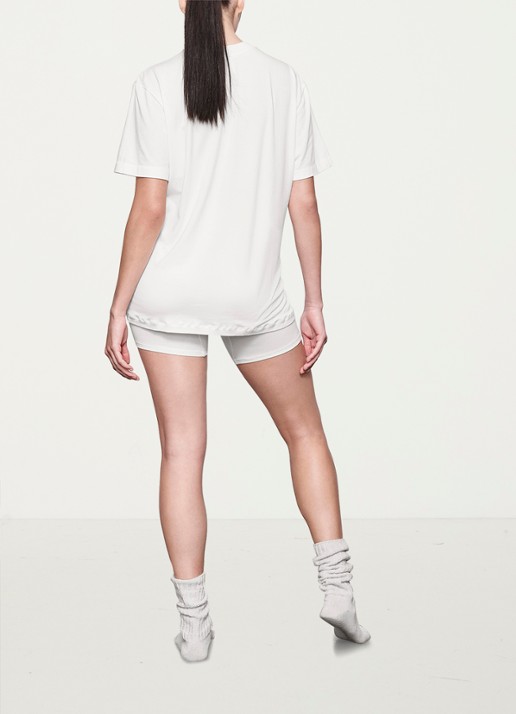 SKIMS Boyfriend oversized T-shirt met stretch - achterkant gebroken wit