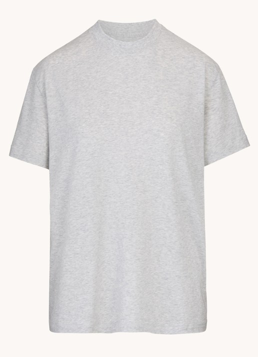 SKIMS Boyfriend oversized T-shirt met stretch - voorkant grijsmele