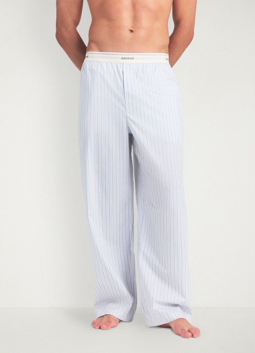 SKIMS Coton Poplin loungebroek met logoband - detail 3 blauw