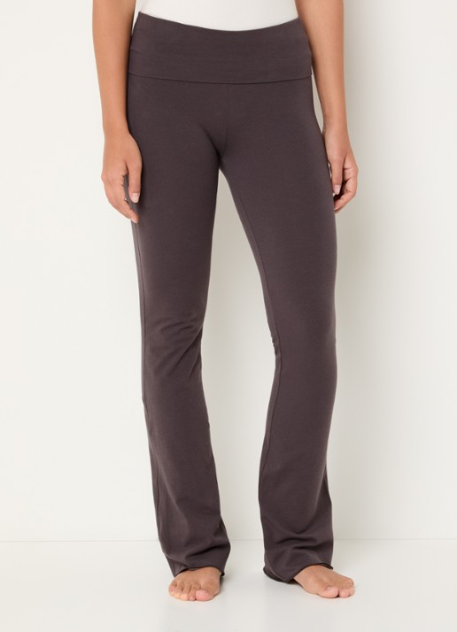 SKIMS Cotton Jersey Foldover mid waist flared fit loungebroek  - detail 3 taupe