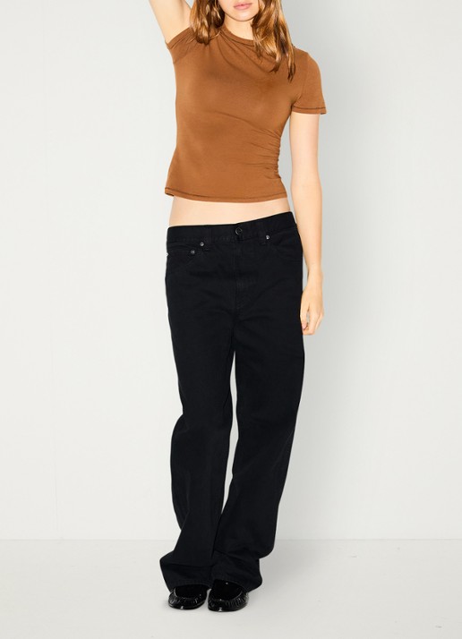 SKIMS Cotton Jersey T-shirt met ronde hals - voorkant 5 chai
