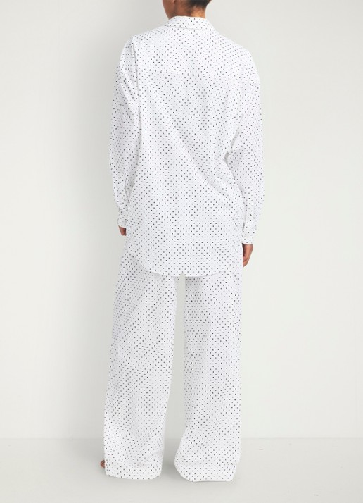 SKIMS Cotton Poplin pyjamaset met stippenprint - achterkant multicolor