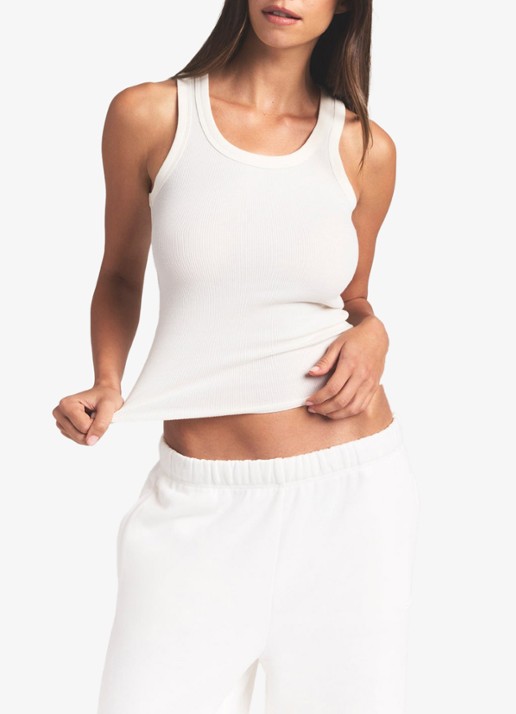 SKIMS Cotton Rib tanktop met ronde hals