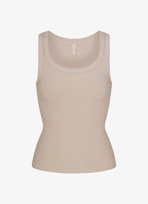 SKIMS Cotton Rib tanktop met ronde hals