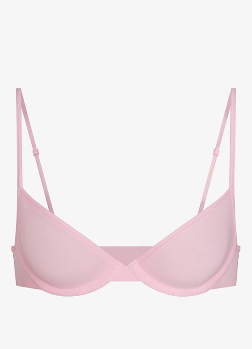 SKIMS Everyday Cotton bh met beugel - voorkant lichtroze
