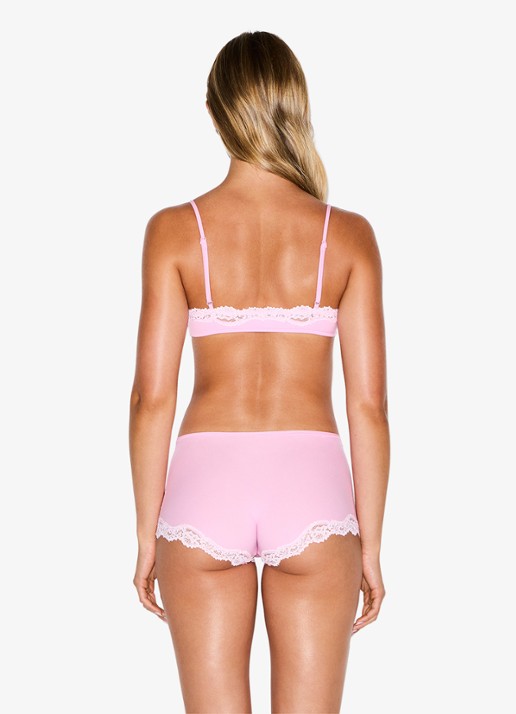 SKIMS Fit Everybody bralette met details van kant - achterkant 7 roze