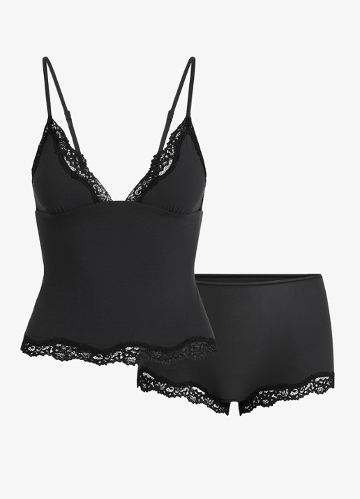 SKIMS Fits everybody Lace set met kant - voorkant 2 zwart