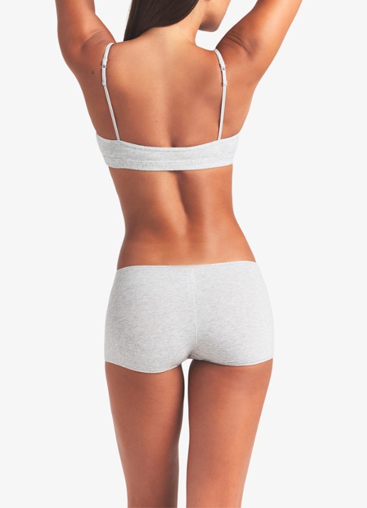 SKIMS Fits Everybody mid waisted shorty - achterkant 4 lichtgrijs