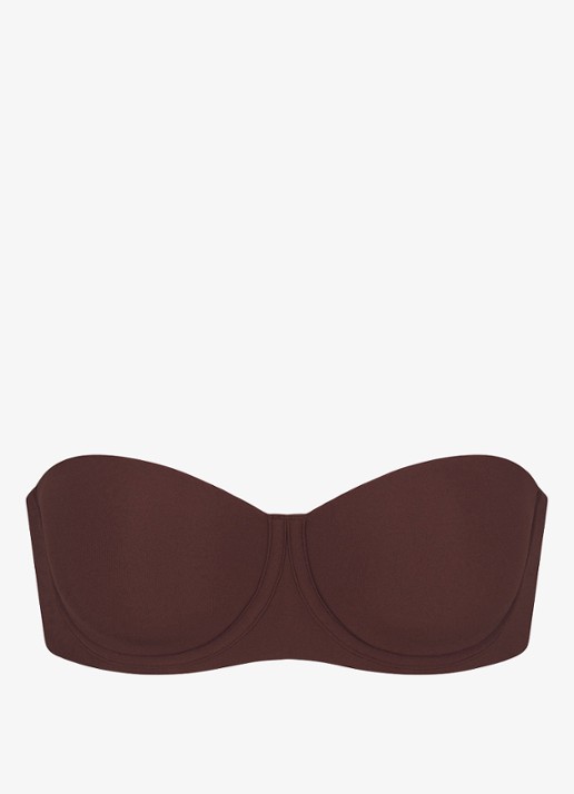 SKIMS Fits Everybody strapless bh  - voorkant 3 cocoa