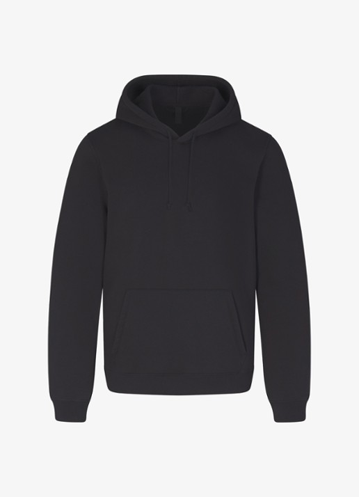SKIMS Fleece Lounge hoodie met kangoeroezak  - voorkant 2 zwart