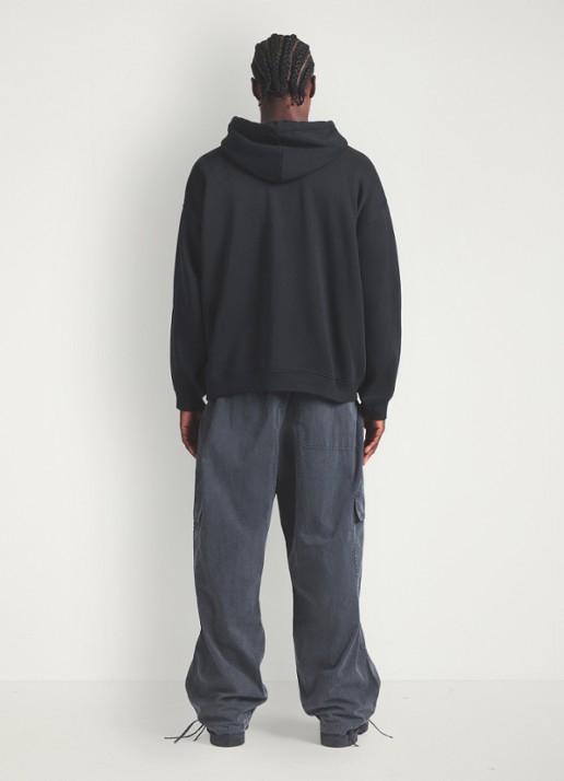 SKIMS Fleece Lounge hoodie met kangoeroezak - achterkant 3 washed onyx