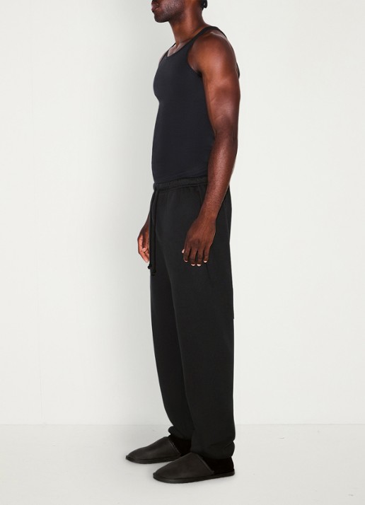 SKIMS Fleece Lounge joggingsbroek met steekzakken - detail 3 washed onyx