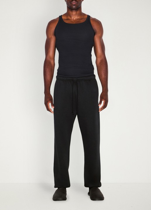 SKIMS Fleece Lounge joggingsbroek met steekzakken - detail 4 washed onyx