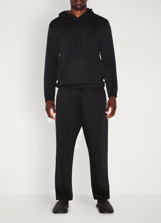 SKIMS Fleece Lounge joggingsbroek met steekzakken - voorkant 6 washed onyx